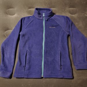 Columbia Woman’s Large Periwinkle Fleece Full Zip Jacket